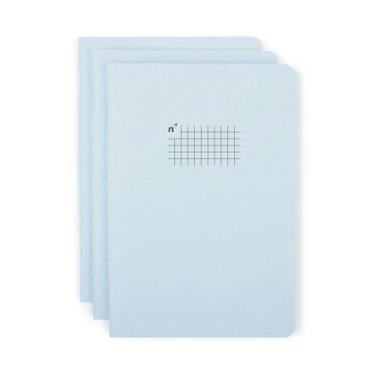 Imagem de Northbooks Cadernos azuis A5 quadriculados gráficos (pacote com 3), papéis premium de origem sustentável feitos com orgulho nos EUA, minimalista, natural, portátil, elegante, design flexível para