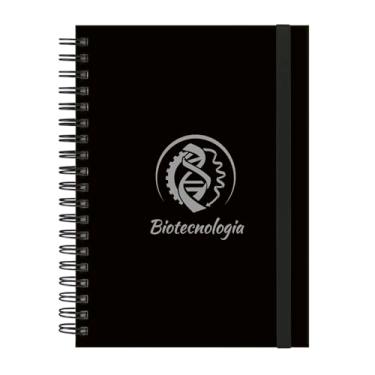 Imagem de Caderno Colegial Plus 12 Matérias Profissões Biotecnologia (Preto e Prata)