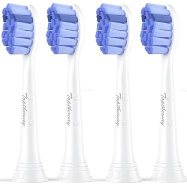 Imagem de Toptheway Cabeças de escova de dentes de substituição macias compatíveis com Philips Sonicare Gum Care para dentes sensíveis, pacote com 4