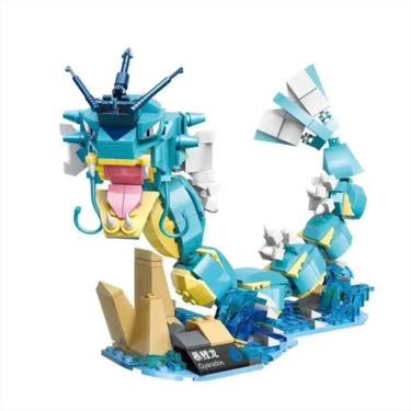 Imagem de Pokémon Gyarados Brinquedo Educativo 481 pçs Bloco De Montar