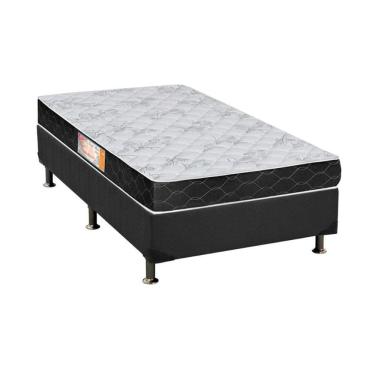 Imagem de Conjunto Box Solteiro: Colchão Espuma Castor Sleep Max + Base CRC Suede Gray (88x188)