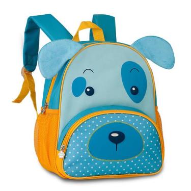 Imagem de Mochila Costas Clio Pets Cão Cachorro CP2643D, Azul e Amarelo