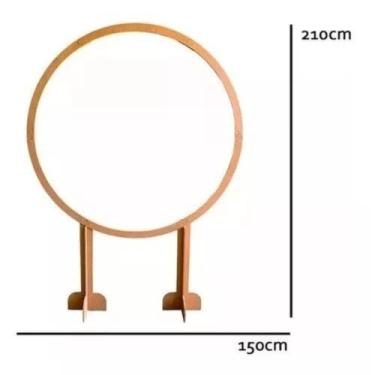 Imagem de Arco Decorativo Painel em madeira mdf vazado Redondo - Ana Decor