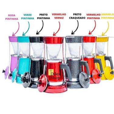 Imagem de Bule Mancebo Coador Café Suporte Em Alumínio Atacado 5 Peças - DA ALUM