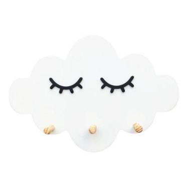 Imagem de Prateleira Nuvem Cílios Decoração Parede Infantil Cabideiro - Ciranda 