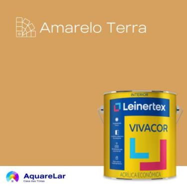 Imagem de Vivacor Acrílica Leinertex Fosco 3,6L, AMARELO TERRA, 3,6L