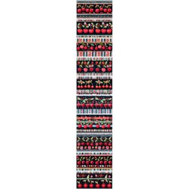 Imagem de Tecido Estampado para Patchwork : Barrado de Cerejas (0,50x1,50) - Fer