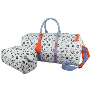 Imagem de Mala + necessaire Fem Masc Viagem E Casual - victoria lorenzo, Branco