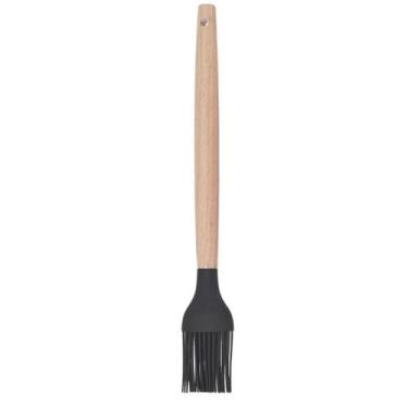 Imagem de Pincel Culinario Silicone Cabo Bambu Utensílio Cozinha 27cm - Ladiv Co