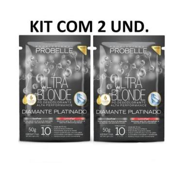 Imagem de Kit 2 Po Descolorante 50g Diamante Platinado - Probelle