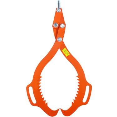 Imagem de Meyoppm Pinças de elevação de toras de 45,7 cm, 2 ganchos serrilhados, pinças resistentes para levantamento de madeira, ferramenta de manuseio, arrastar e transportar