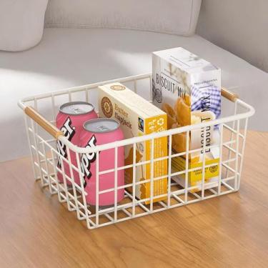 Imagem de Cesto Organizador Multiuso Aramado Cesta Organizadora Metal Cestos Org