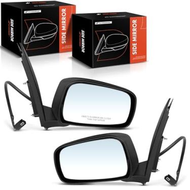 Imagem de A-Premium Par (2) espelhos retrovisores elétricos do lado do motorista e do passageiro - compatível com Nissan Frontier 2005-2018, Pathfinder 2005-2012, Xterra - Espelho retrovisor externo preto