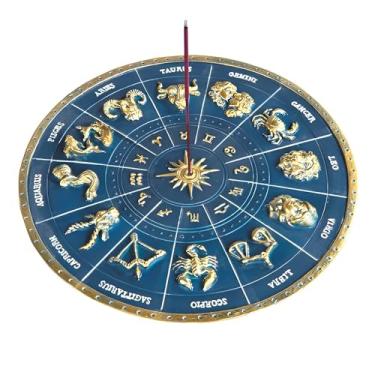 Imagem de ICE ARMOR 16,5 cm L - Estatueta queimadora de incenso do zodíaco azul, escultura, ornamento, decoração de casa/quarto, ideias para inauguração de casa, feriados e aniversários, ótima adição