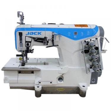 Imagem de Máquina de Costura Industrial Galoneira Jack JK-W4 Completa com Mesa e