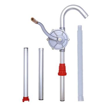 Imagem de LYCARESUN Bomba de tambor de 15 a 55 galões, bomba de barril de alumínio, transferência de líquido manual, bomba de tambor de sifão manual, bomba de tambor manual para diesel, querosene, fluido