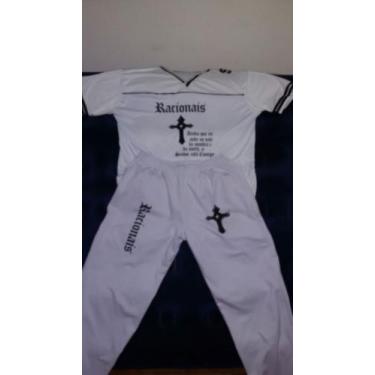 Imagem de Racionais - conjunto ( calça + camisa ) - RR, Branco, EGGGG