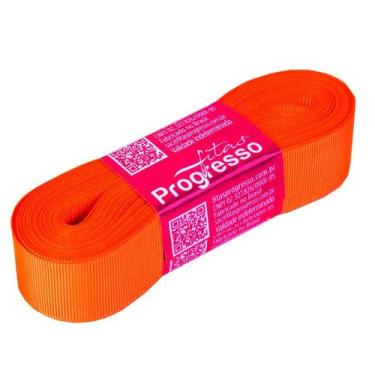 Imagem de Fita Gorgurão Progresso 22mm nº5 - 10m Cor 278 Laranja Cítrico - 01 un