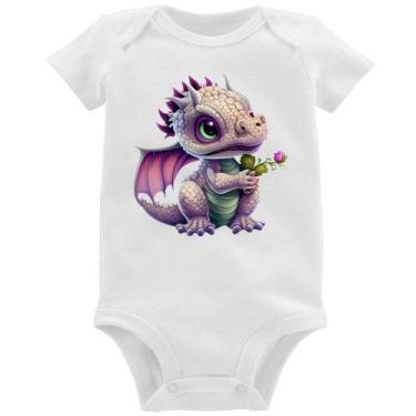 Imagem de Body Bebê Dragão Bebê - Foca na Moda, Branco, G