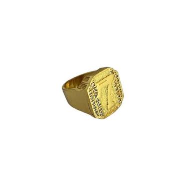 Imagem de Anel Número 7 Branco Cravejado Ajustável - Banhado a Ouro - ToJoia18k