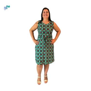 Imagem de Vestido Plus Size Feminino Estampado Barato - Felicity