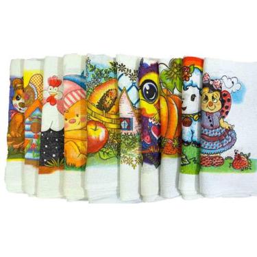 Imagem de Pano de Prato da Vovó  Kit com 20 Peças - Estampas Sortidas - Pano da 
