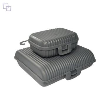 Imagem de Kit Viagem 2 Peças Saboneteira e Estojo com Frasco 100ml com Trava Cin