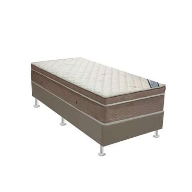 Imagem de Conjunto Cama Box Cori com Colchão Solteiro Molas Ensacada Light (25x8