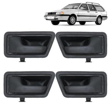 Imagem de Kit 4 Maçanetas Internas Quantum Moderno 1991-1996 Preta - Felux