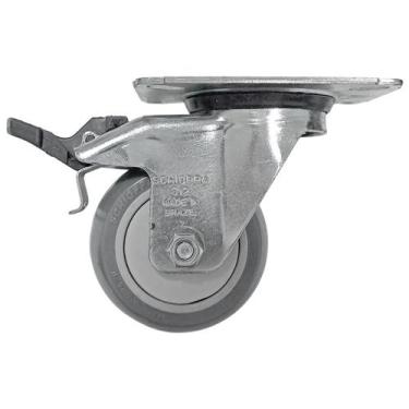 Imagem de Rodízio Champion 312 Placa Giratório com Freio GL 312 BPE G - SCHIOPPA