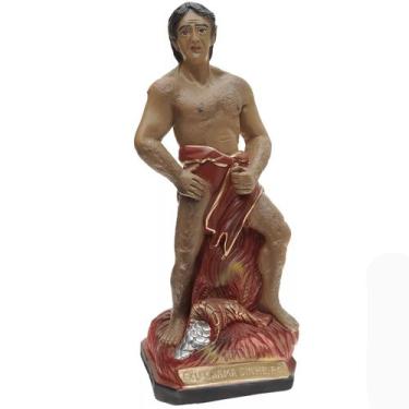 Imagem de Imagem Escultura Exu Chama Dinheiro 40 Cm Gesso Umbanda Candomblé - Im