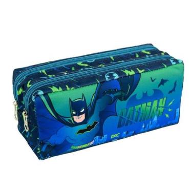 Imagem de Estojo Escolar Batman 2 Divisórias Repartições Dac Original, Modelo