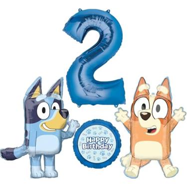 Imagem de Bluey and Bingo 2nd Birthday Party Supplies Balloon Bouquet Decorations