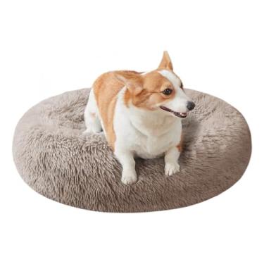 Imagem de Camas para gatos e cachorros Nisrada, de 61 cm, para animais pequenos e médios, lavável, redonda, para filhotes, com base antiderrapante