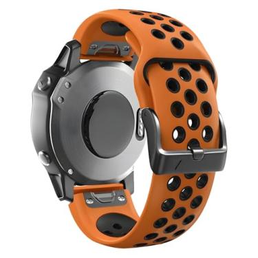 Imagem de BEFIA Pulseira de relógio de 26 mm para Garmin Fenix 8 51 mm 5x 6x pro 7x pro safira solar, quickfit 26 pulseiras para Garmin enduro tactix delta laranja preta