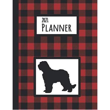 Imagem de 2021 Planner: Cavalier King Spaniel Red and Black Buffalo Plaid Dated Daily, Weekly, Monthly Planner With Calendar, Goals, To-Do, Gratitude, Habit and Mood Trackers, Affirmations and Holidays
