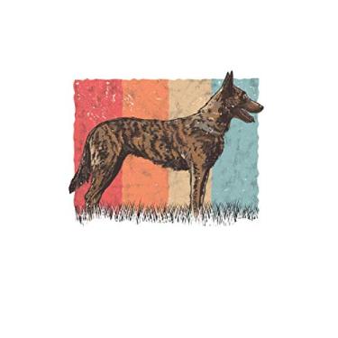 Imagem de Hollandse Herder Notizbuch: Hollandse Herder Retro Holland Schäferhund / 6x9 Zoll / 120 gepunktete Seiten Seiten