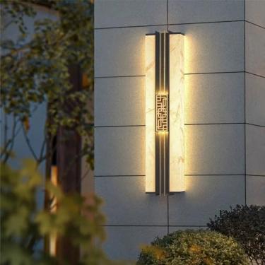 Imagem de Lâmpada De Parede Contemporânea Ao Ar Livre LED Elétrica À Prova D 'Água Simplicidade Varanda Corredor Pátio Villa Gate Hotel Lâmpada De Parede (E H65CM elétrica)