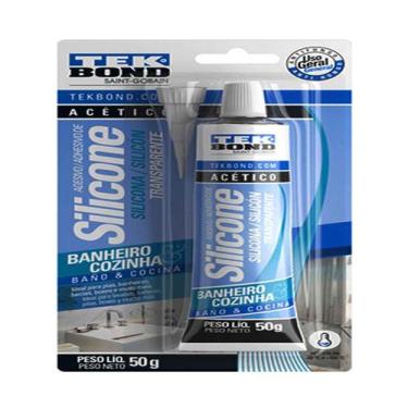 Imagem de Silicone Acético Incolor Banheiros & Cozinha 50G Tekbond - Tek Bond