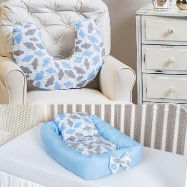 Imagem de Ninho Redutor de Berço para Bebe + Almofada Amamentação para Amamentar