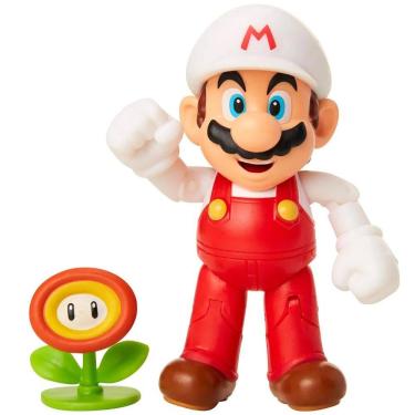 Imagem de Mario De Fogo De 10Cm Com Flor De Fogo - Super Mario - Sunny Brinquedos