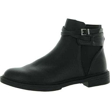 Imagem de Kenneth Cole REACTION Bota feminina de cano curto com fivela Wind Lug, Preto, 10