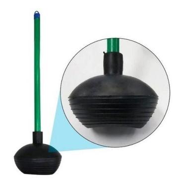 Imagem de Desentupidor De Vaso Sanitário De Borracha Cabo Madeira 60cm - Guamant