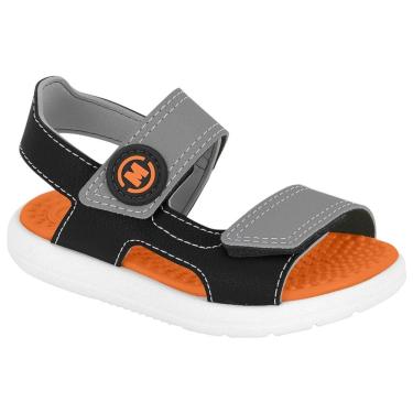 Imagem de Sandália Infantil Menino Molekinho 2619.216 Preto/Cinza