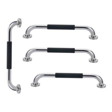 Imagem de Barra de Apoio Inox 60cm Kit 4 unidades Suporte Antiderrapante Idoso C