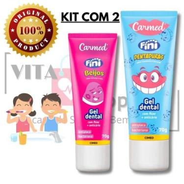 Imagem de Carmed Gel dental Fini - Kit com 2 sabores