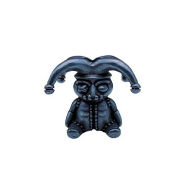 Imagem de Latão preto escuro circo fantoche palhaço EDC contas pingente suprimentos para fazer joias, personalidade diy ferramentas ao ar livre contas paracord berloque cordão acessórios feitos à mão, Medium,