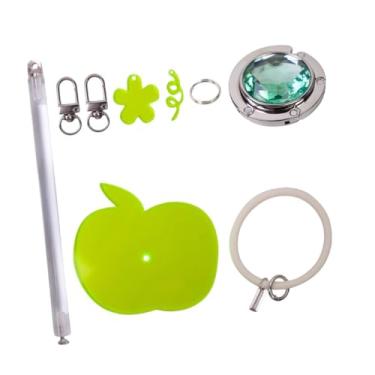 Imagem de Colaxi Portador do fio do punho Portátil Portátil Holder de Crochet Holder de fio Titular com cinta de pulso, Maçã Verde