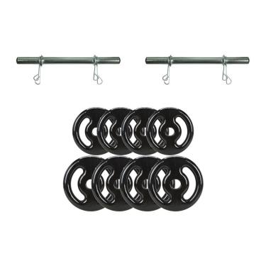 Imagem de Kit Anilha Emborrachada 20Kg Academia Treino Musculação