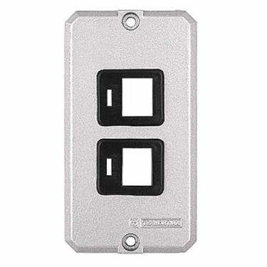 Imagem de Tampa Para Condulete 1-2" E 3-4" Com 2 Postos Com Suporte Para Rj Tram